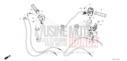 HANDLE LEVER/SWITCH/CABLE CBF125MEFT de 2026